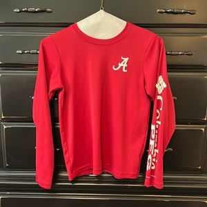 Kids PFG Terminal Tackle Long Sleeve Tee, Crimson Alabama, Med (10/12)